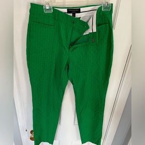Banana republic factory, size 6, green, curvy Sloan jacquard slim ankle pant